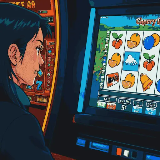 Gambling fruit machine - representing age verification for 21+ services